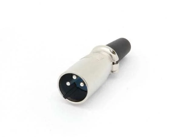 Male 3p Xlr Plug, Nickel, Short Type