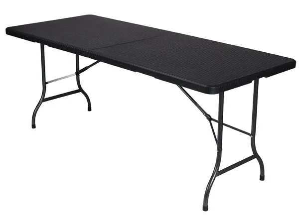 Mesa de Dobrar Ao Meio - Padrão Tipo Vime - 180 X 75 X 74 Cm