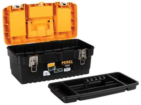 Caixa de Ferramentas com Fechos Metálicos - 413 X 212 X 186 Mm - 16,2 L