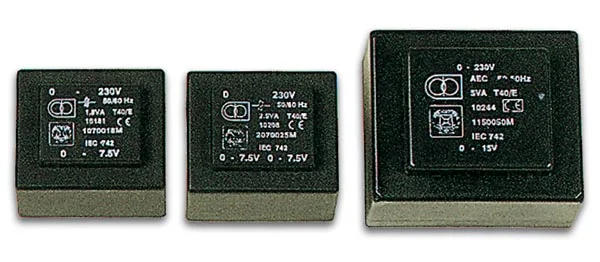 Transformador Encapsulado 2.5va 1x24v / 1x0.104a