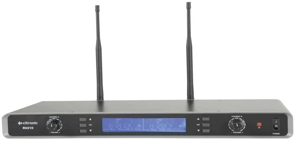 Sistema de Microfone Uhf Duplo 863-865mhz