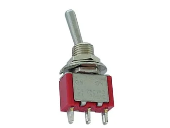 Vertical Toggle Switch Spdt (On)-Off-(On) - Pcb Type
