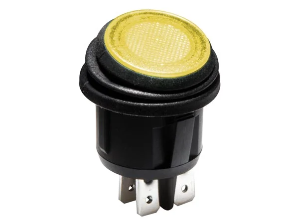 Orange LED Illuminated Rocker Switch 2p Dpst / On-Off 12 V