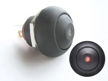 Pulsador C/ LED Vermelho 1p Spst Off-(On)