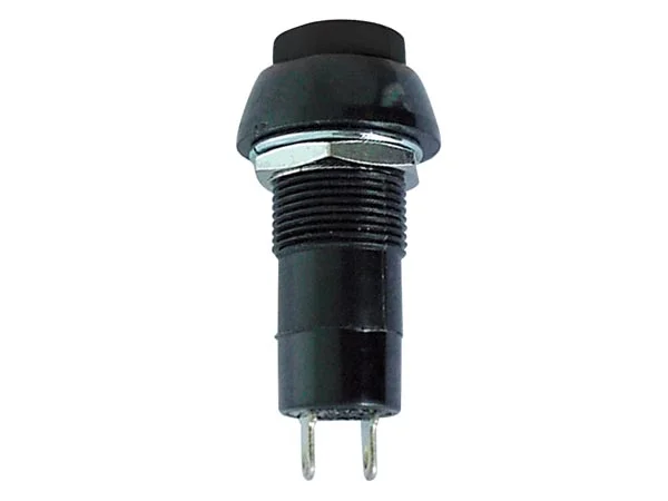 R18-25b Push Switch 1p Off-(On) Black 1a/125v