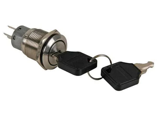 Interruptor de Llave de Acero Cepillado - 2no 2nc.