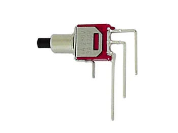 90° Vertical Subminiature Push-Button Switch - Spdt Off-(On)
