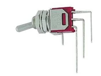 90° Vertical Subminiature Toggle Switch Spdt On-On
