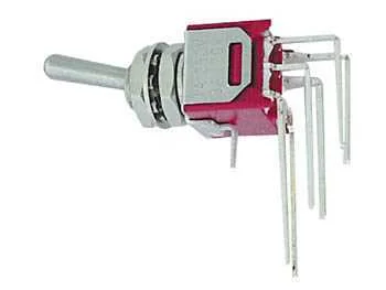 90° Vertical Subminiature Toggle Switch Dpdt On-On