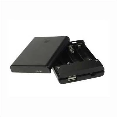 Battery Holder For 4 X Aa-Cell (With Usb Connector) + Switch