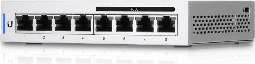 Switch de Rede Unifi 8 Portas Gerido L2 10/100/1000 Mbps Poe - Ubiquiti