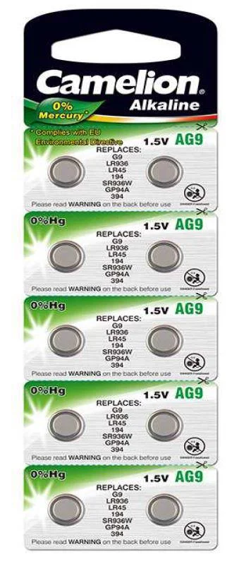 Pila Botón Alcalina Lr45 1.5v 0% Mercurio (10 Pcs)
