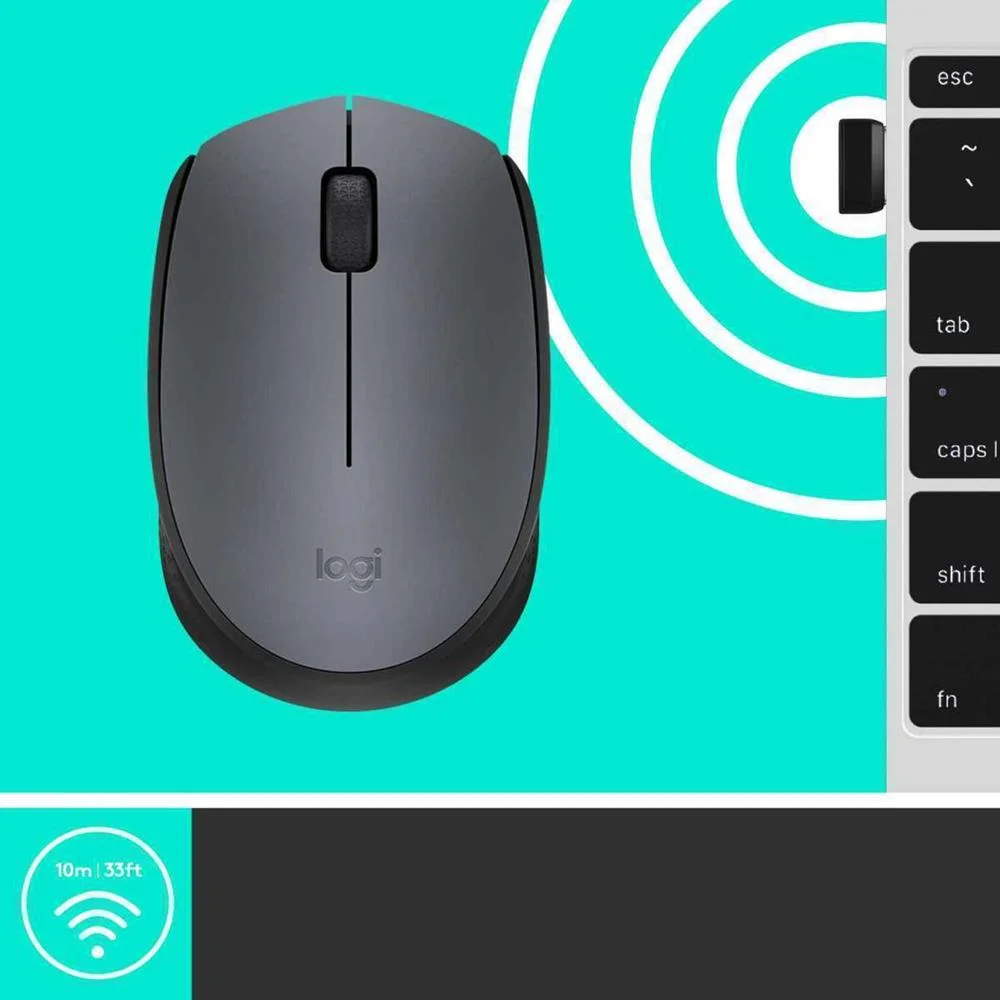 Raton Optico Logitech M170 Wireless Gris