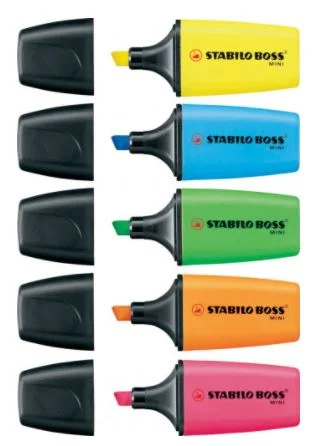 Marcador Fluorescente Boss Mini Trazo 2/5mm. Amar.
