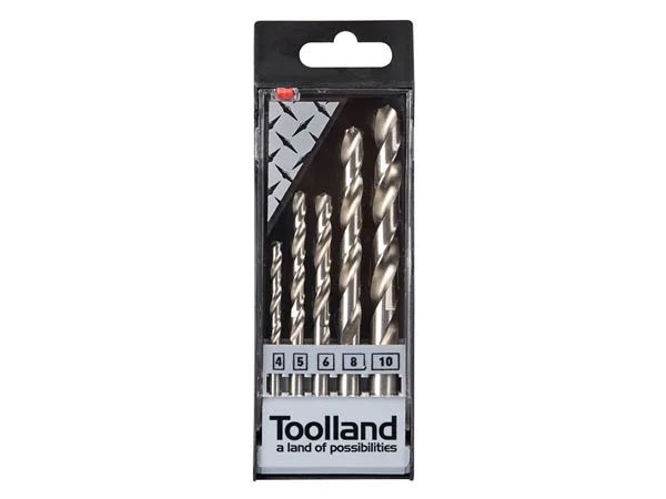 Conjunto de 5 Brocas Ferro 4/5/6/8/10mm Toolland