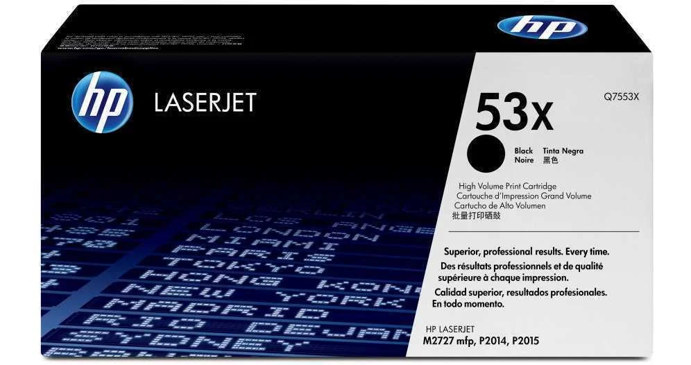 Hp Cartridge No 53x Hp53x Hp 53x Black Schwarz (Q7553x)