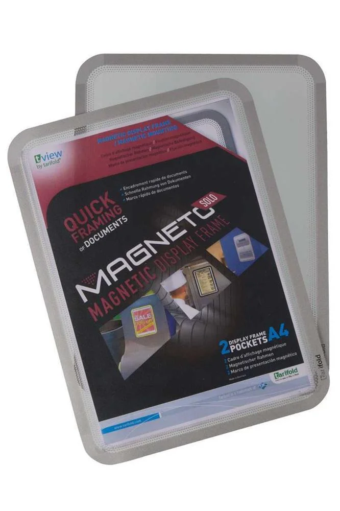 Pack de 2 Marco Magnético Magneto Solo A4 Plata Tarifold 195030