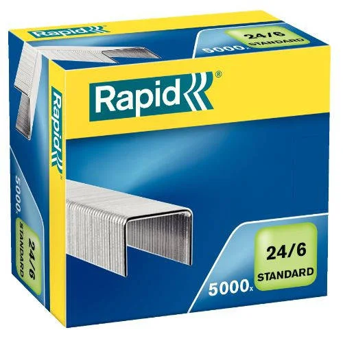 Caja de 5000 Grapas Tipo 22/6 - 24/6 Galvanizadas.
