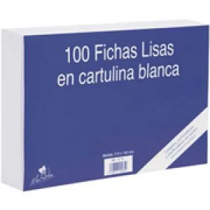 100 Fichas de Cartulina Lisa  (150x100 Mm) N.º 3 .