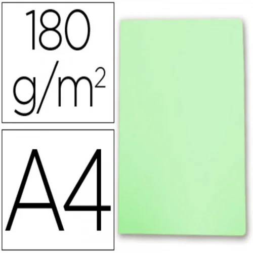 Subcarpeta Simples Pastel 180 Grs A4 Color Verde .