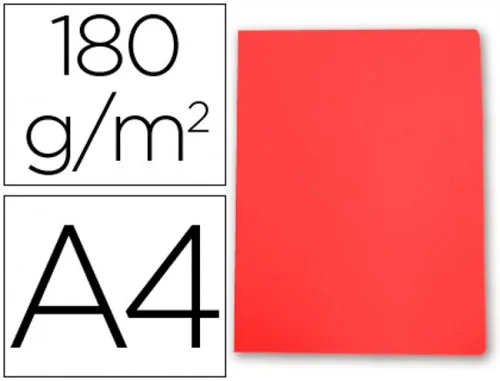 Subcarpeta Simples Pastel 180 Grs A4 Color Rojo Gio 400040551