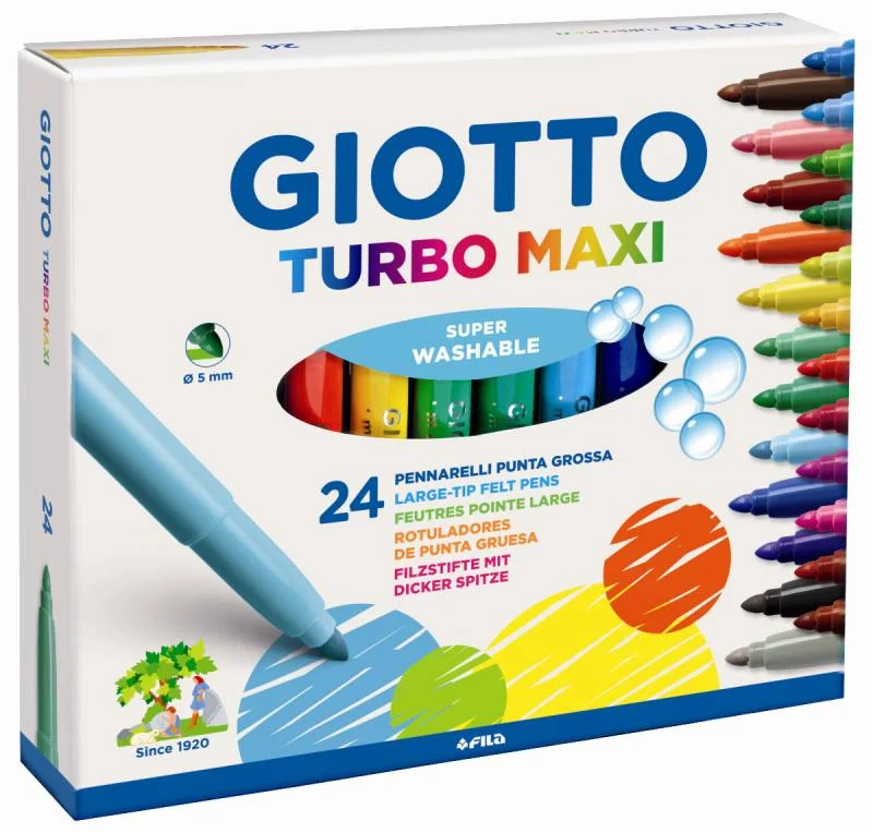 Estuche 24 Rotuladores Turbo Maxi Giotto F455000