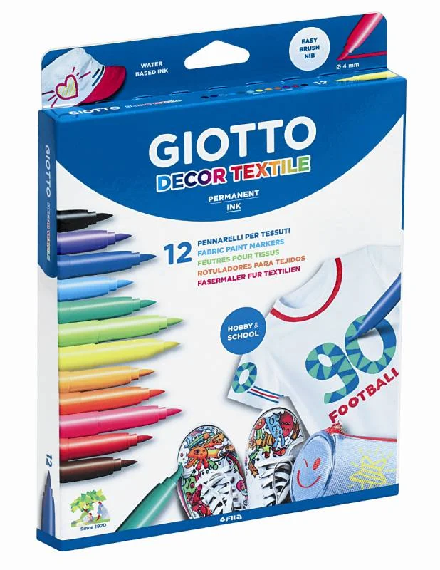 Estuche 12 Rotuladores Giotto Deco Textil Giotto .