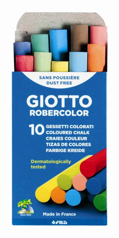 Caja 10 Tizas Colores Surtidos Giotto F538900