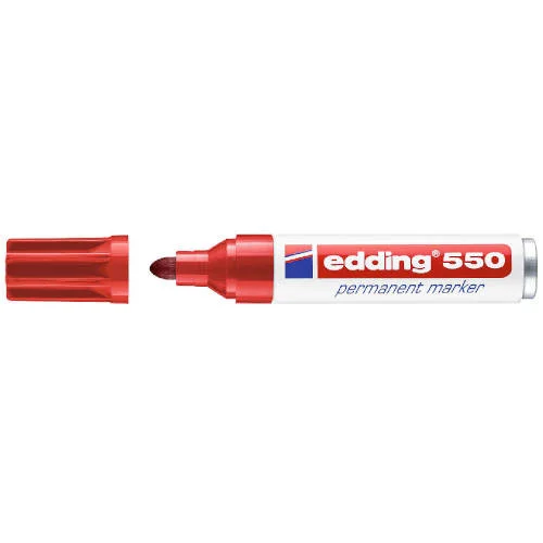 Marcador Permanente Punta Redonda 3-4mm 550 Rojo .