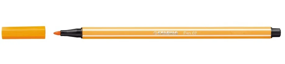 Rotulador Punta Fibra Media 1mm. Pen 68 Naranja N.