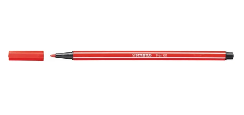Rotulador Punta Fibra Media 1mm. Pen 68 Rojo Carmin Stabilo 68/48