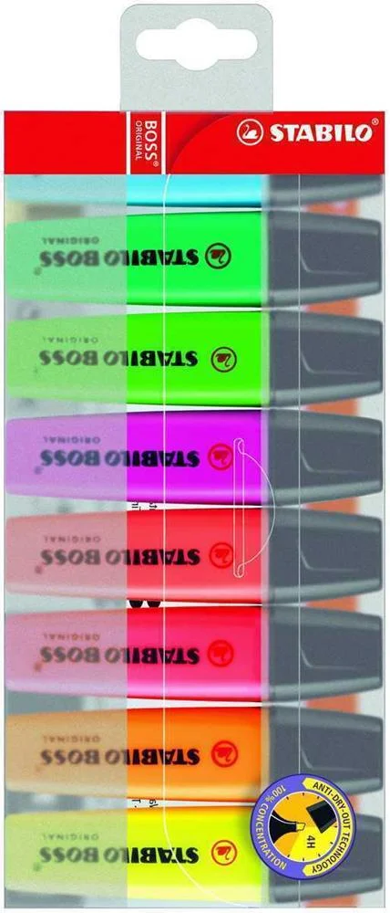 Estuche 8 Marcadores Fluorescentes Boss Trazo 2/5.