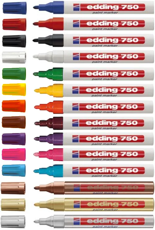 Marcador permanente Edding 750 Prateado 2-4mm