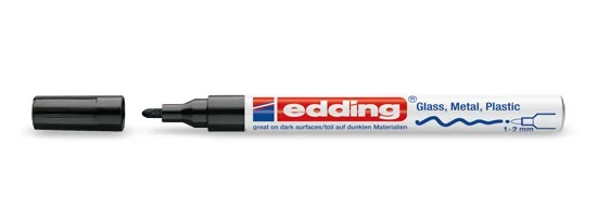 Marcador Permanente 1-2mm 751 Negro Edding 751-01
