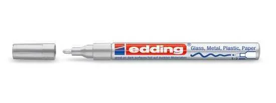 Marcador permanente Edding 751 Prateado 1-2mm