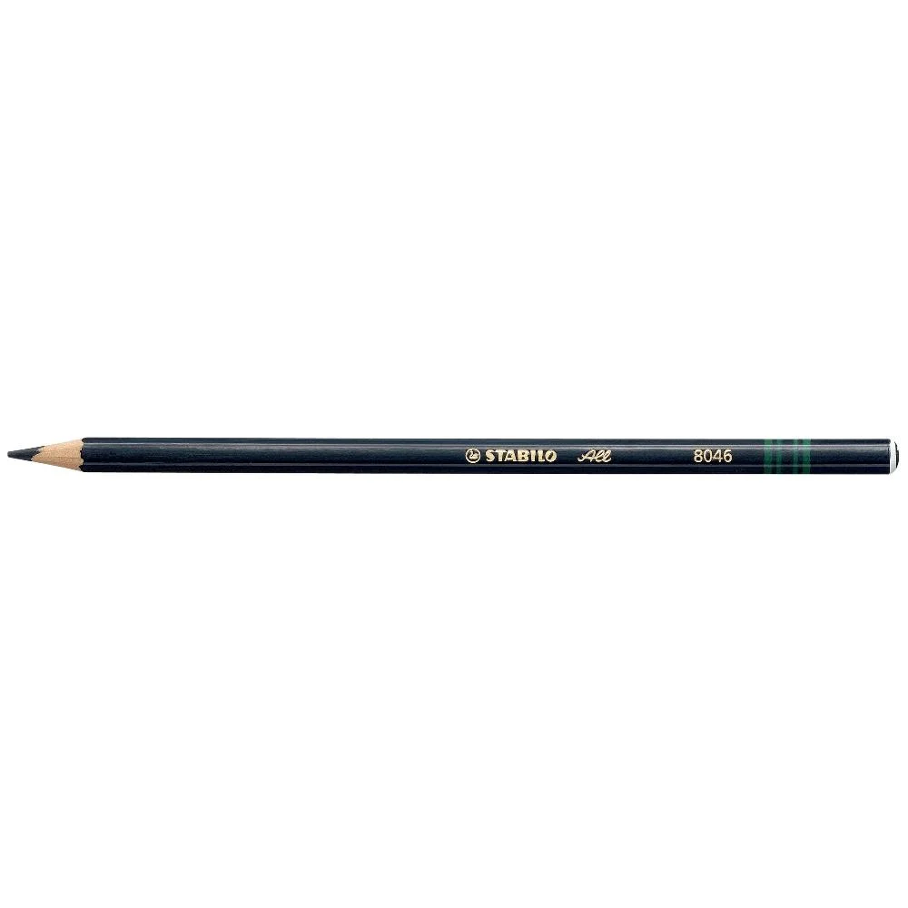 Lapiz Modelo All Acuarelable Punta 3,3mm. Color Negro Stabilo 8046