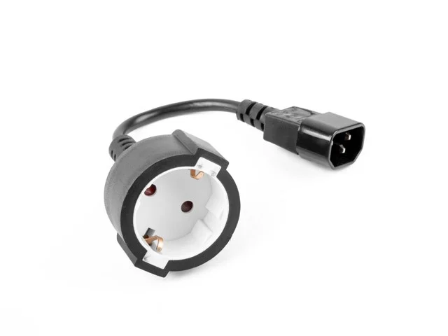 Adaptador de Alimentação Gembird C14 Macho para Schuko Fêmea