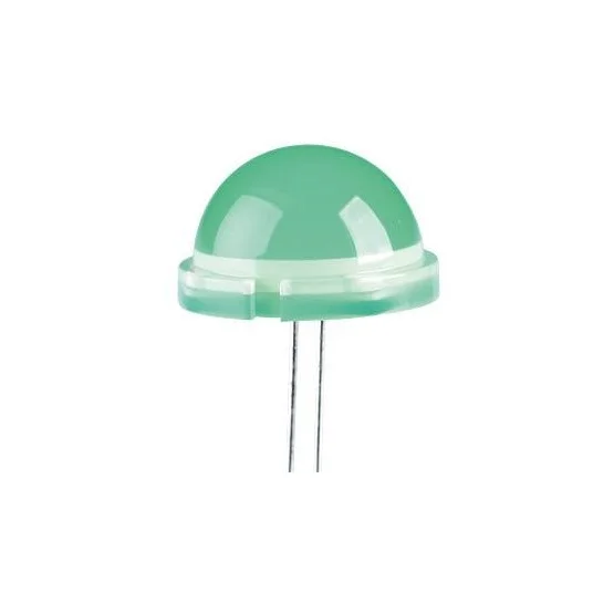 LED 20mm Verde 40-75mcd 120° 2 Saidas 20mA