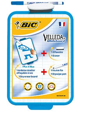 Pizarra Velleda Blanca + Rotulador Azul Modelo 1721 Velleda 841360