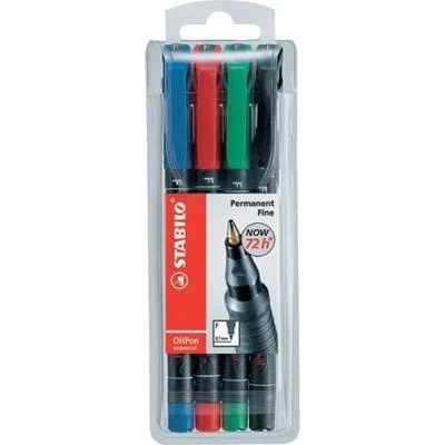 Stabilo 4 Permanent Markers Ophen Universal Case F
