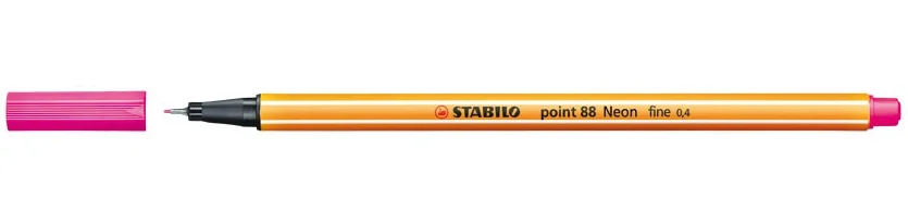 Rotulador Punta Fina Point 88 0.4mm Rosa Neon Sta.