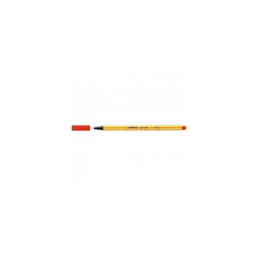 Rotulador Punta Fina Point 88 0.4mm Rojo Stabilo .