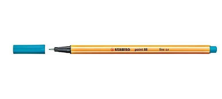 Rotulador Punta Fina Point 88 0.4mm Turquesa Stab.