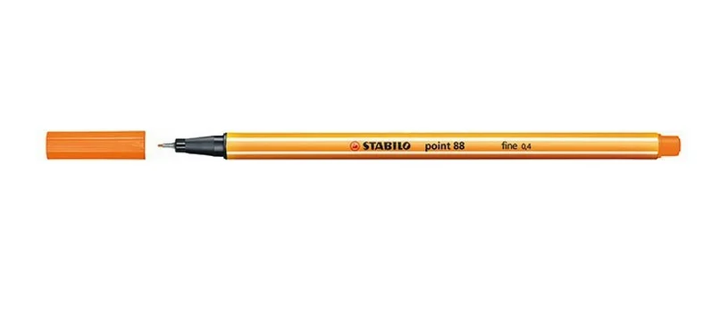 Rotulador Punta Fina Point 88 0.4mm Naranja Stabilo 88/54