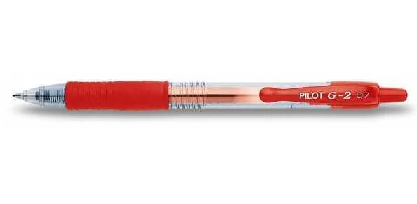 Pilot Bl-G2-7, Vermelho, Vermelho, Transparente, .