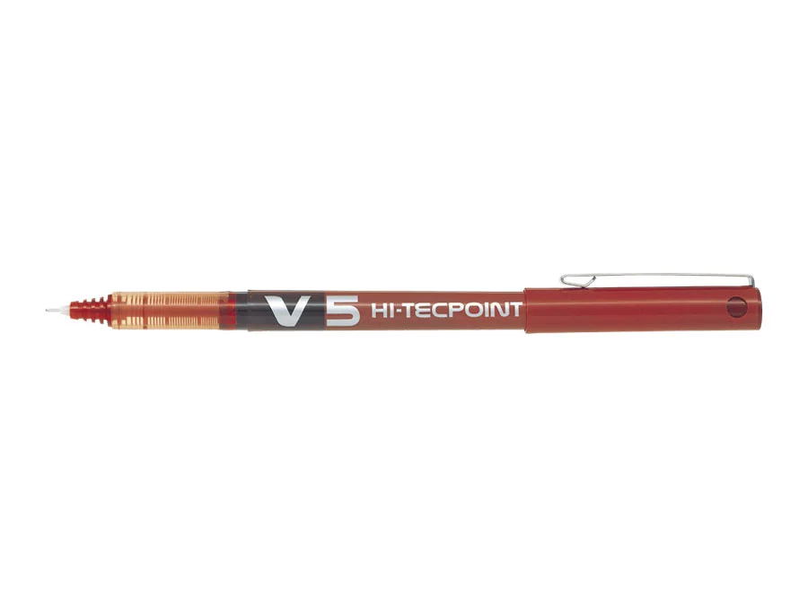 Pilot Hi-Tecpoint V5, Caneta, Vermelho, Vermelho,.