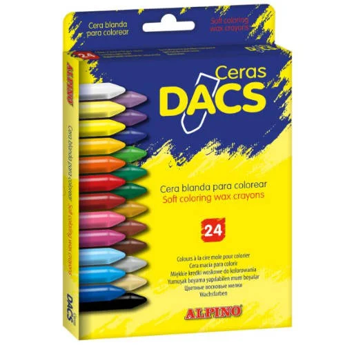 Estuche de 24 Unidades Ceras Dacs Blandas No Manchan Dacs Da050295
