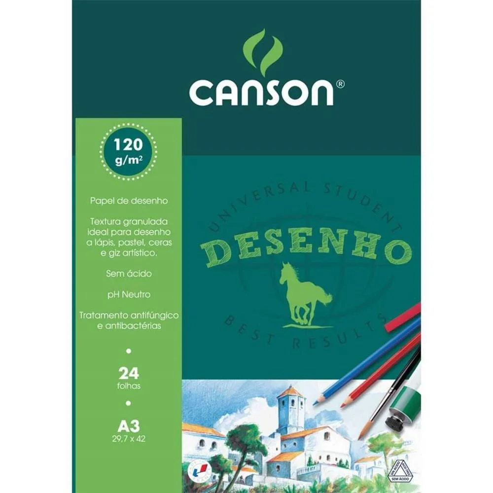 Bloco 20 Folhas Basik 150g A3 Canson Guarro C2004.