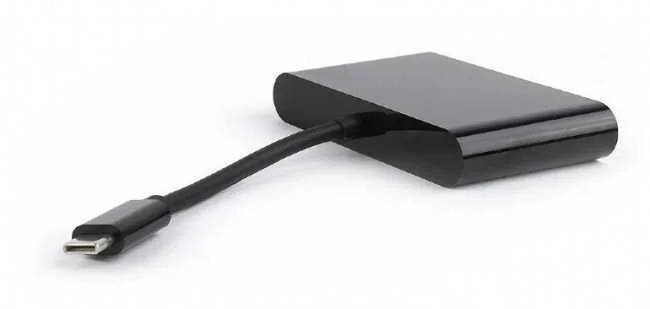 Adaptador 3 em 1 Usb-C - Vga, Usb 3.0 e Usb-C
