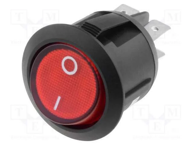 Interruptor Basculante Dpst Off-On 10a 250vac Rojo